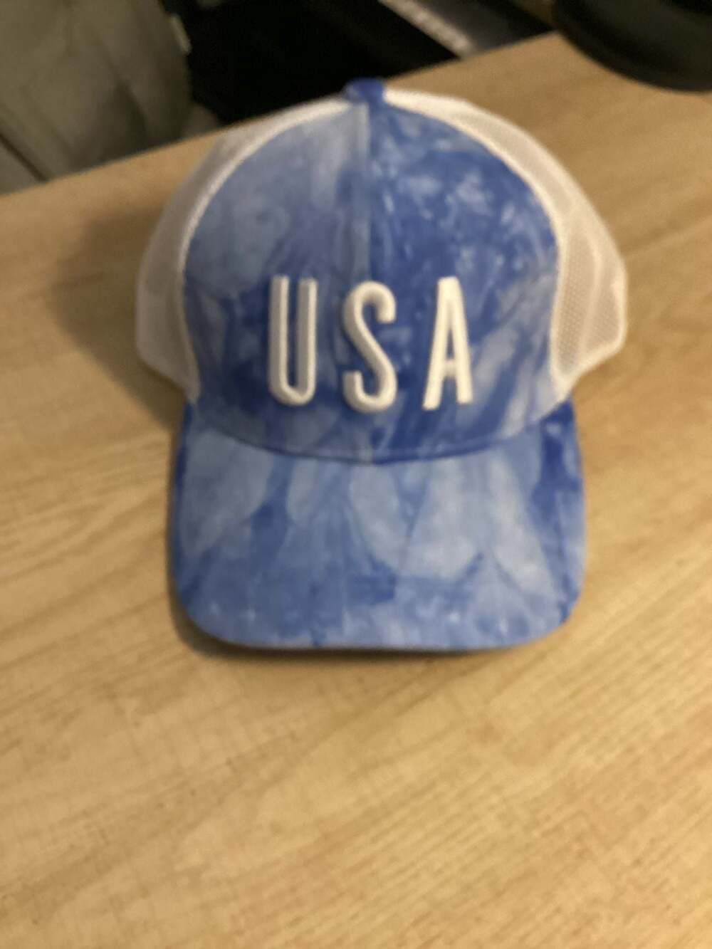 USA Tie Dye Mesh Trucker Snapback Hat